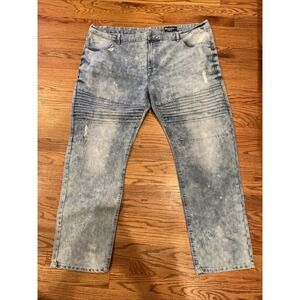 Southpole Men's Stretch Jeans Distressed Light Wash Grunge Y2K Size 44x32